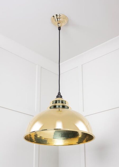Hammered Brass Harborne Pendant | 49521 - Image 3