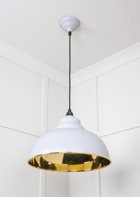 Smooth Brass Harborne Pendant in Birch | 49522BI - Image 4