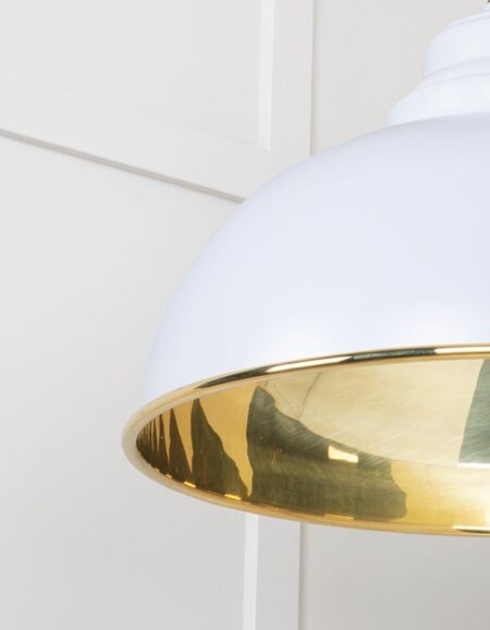Smooth Brass Harborne Pendant in Birch | 49522BI - Image 5