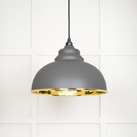 Smooth Brass Harborne Pendant in Bluff | 49522BL