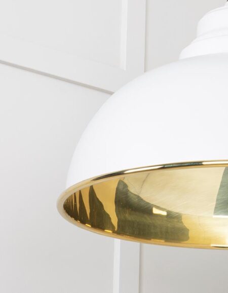 Smooth Brass Harborne Pendant in Flock | 49522F - Image 5