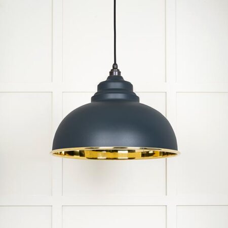 Smooth Brass Harborne Pendant in Soot | 49522SO - Image 2