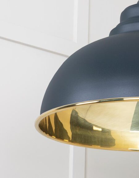 Smooth Brass Harborne Pendant in Soot | 49522SO - Image 5
