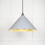 Hammered Brass Hockley Pendant in Birch | 49523BI