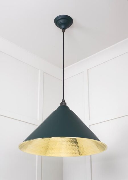 Hammered Brass Hockley Pendant in Dingle | 49523DI - Image 3