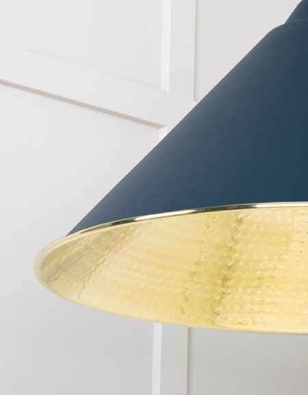 Hammered Brass Hockley Pendant in Dusk | 49523DU - Image 5