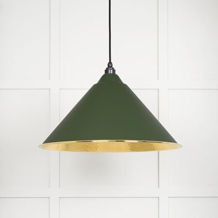 Hammered Brass Hockley Pendant in Heath | 49523H - Image 2