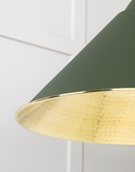 Hammered Brass Hockley Pendant in Heath | 49523H - Image 5