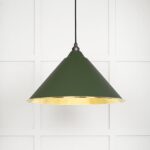 Hammered Brass Hockley Pendant in Heath | 49523H