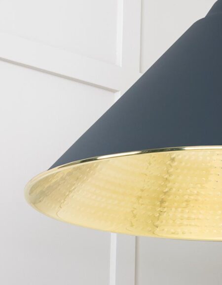 Hammered Brass Hockley Pendant in Soot | 49523SO - Image 5