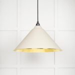 Hammered Brass Hockley Pendant in Teasel | 49523TE