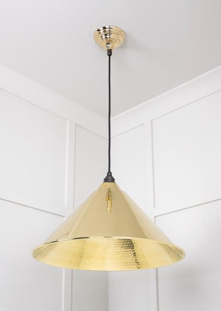 Hammered Brass Hockley Pendant | 49523 - Image 3
