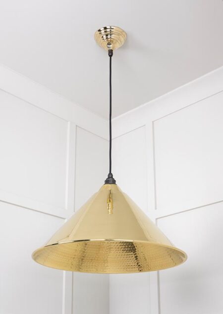 Hammered Brass Hockley Pendant | 49523 - Image 4
