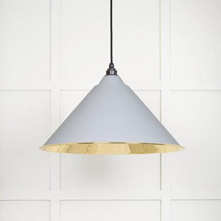 Smooth Brass Hockley Pendant in Birch | 49524BI - Image 2