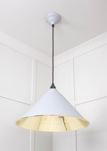 Smooth Brass Hockley Pendant in Birch | 49524BI - Image 3