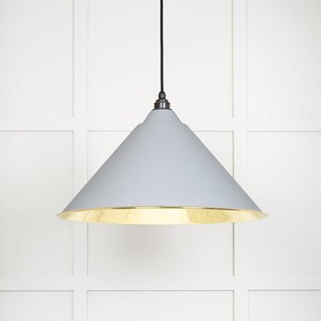 Smooth Brass Hockley Pendant in Birch | 49524BI