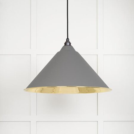 Smooth Brass Hockley Pendant in Bluff | 49524BL - Image 2