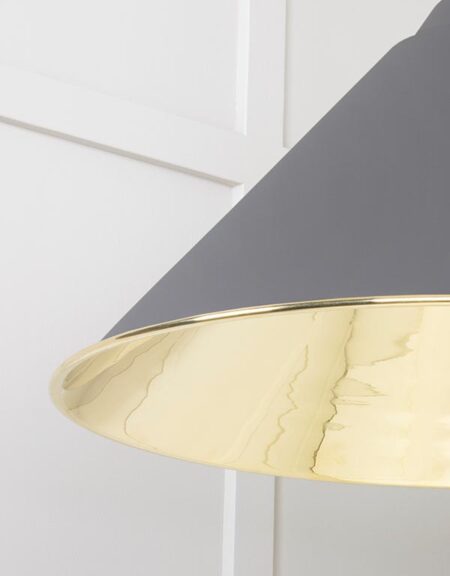 Smooth Brass Hockley Pendant in Bluff | 49524BL - Image 5