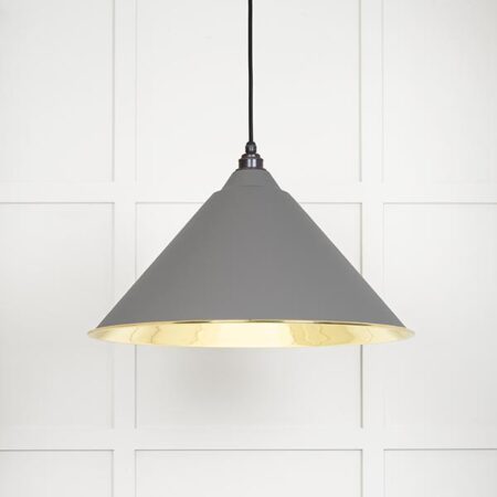 Smooth Brass Hockley Pendant in Bluff | 49524BL