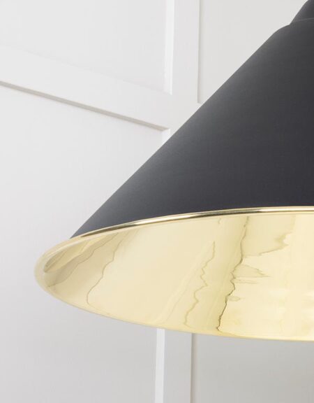 Smooth Brass Hockley Pendant in Elan Black | 49524EB - Image 5