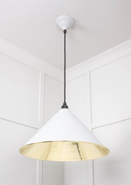Smooth Brass Hockley Pendant in Flock | 49524F - Image 3