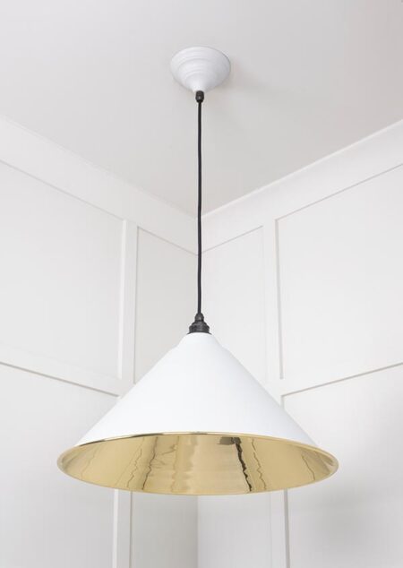Smooth Brass Hockley Pendant in Flock | 49524F - Image 4