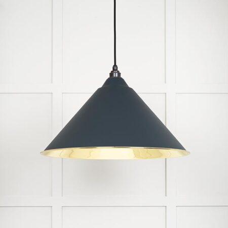 Smooth Brass Hockley Pendant in Soot | 49524SO