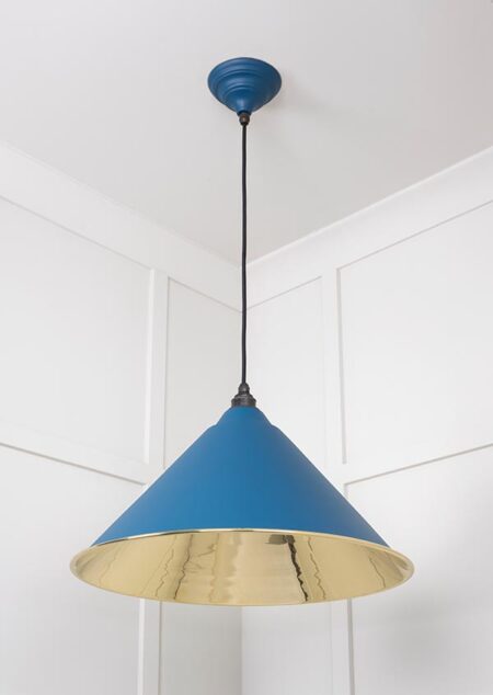 Smooth Brass Hockley Pendant in Upstream | 49524U - Image 4
