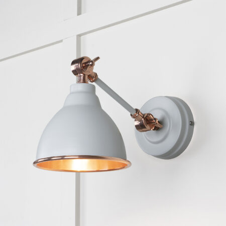 Smooth Copper Brindley Wall Light in Birch | 49714SBI