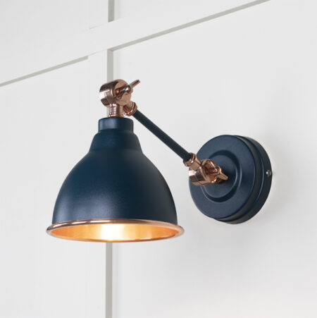 Smooth Copper Brindley Wall Light in Dusk | 49714SDU