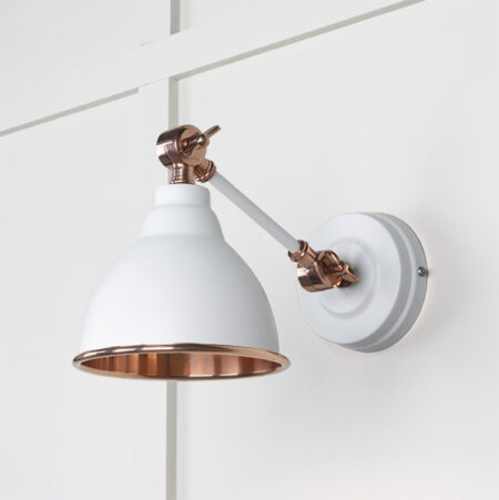 Smooth Copper Brindley Wall Light in Flock | 49714SF - Image 2