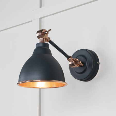 Smooth Copper Brindley Wall Light in Soot | 49714SSO