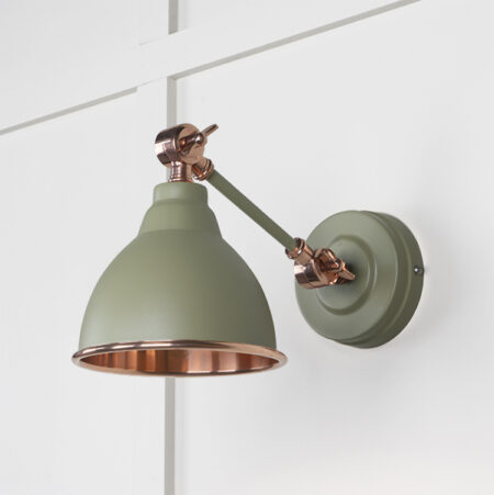 Smooth Copper Brindley Wall Light in Tump | 49714STU - Image 2