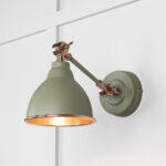 Smooth Copper Brindley Wall Light in Tump | 49714STU
