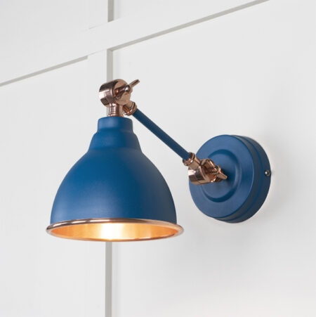 Smooth Copper Brindley Wall Light in Upstream | 49714SU