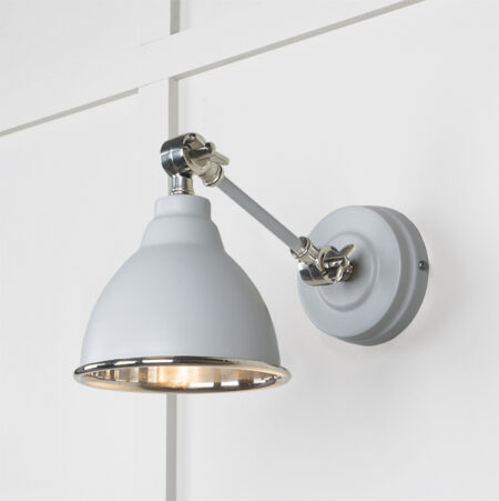From the Anvil Smooth Nickel Brindley Wall Light in Birch