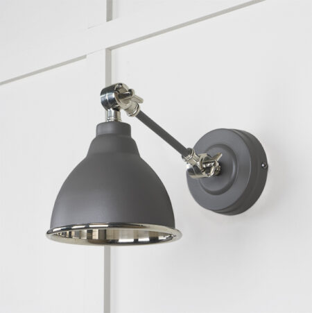 Smooth Nickel Brindley Wall Light in Bluff | 49715SBL - Image 2