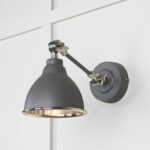 Smooth Nickel Brindley Wall Light in Bluff | 49715SBL