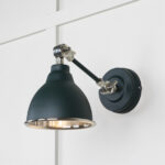 Smooth Nickel Brindley Wall Light in Dingle | 49715SDI