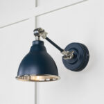 Smooth Nickel Brindley Wall Light in Dusk | 49715SDU