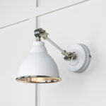 Smooth Nickel Brindley Wall Light in Flock | 49715SF
