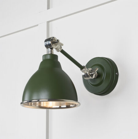 Smooth Nickel Brindley Wall Light in Heath | 49715SH