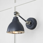 Smooth Nickel Brindley Wall Light in Slate | 49715SSL