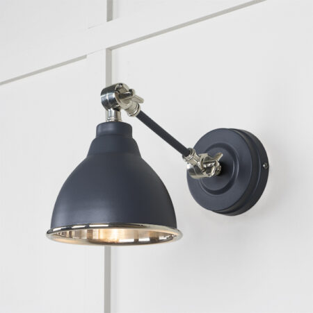 From the Anvil Smooth Nickel Brindley Wall Light in Slate