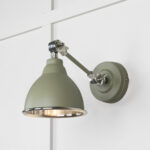 Smooth Nickel Brindley Wall Light in Tump | 49715STU