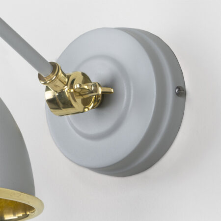 Smooth Brass Brindley Wall Light in Birch | 49716SBI - Image 5