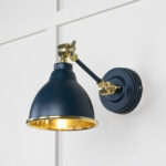 Smooth Brass Brindley Wall Light in Dusk | 49716SDU