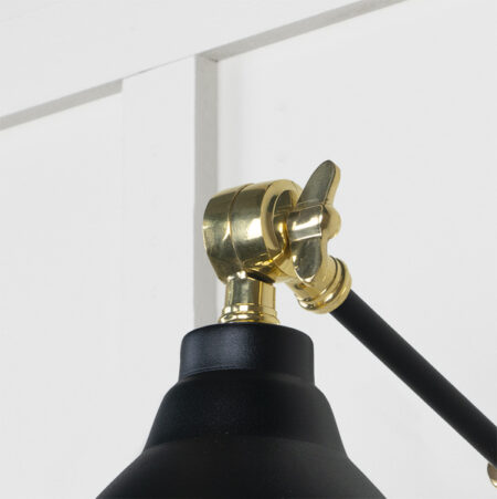 Smooth Brass Brindley Wall Light in Elan Black | 49716SEB - Image 4