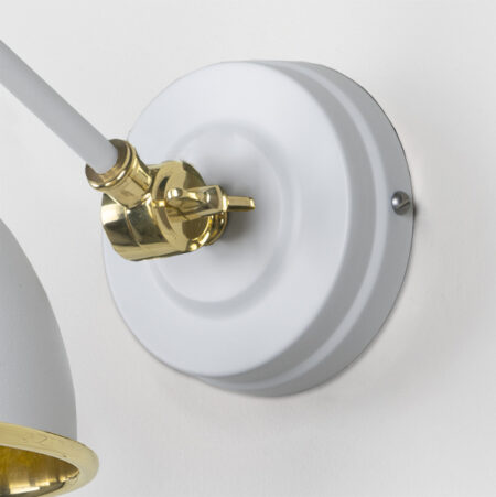 Smooth Brass Brindley Wall Light in Flock | 49716SF - Image 5