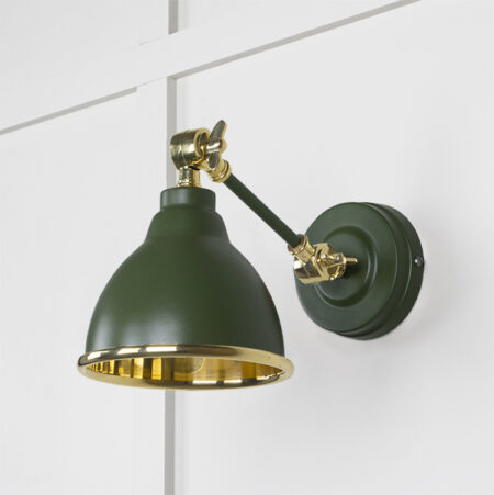 Smooth Brass Brindley Wall Light in Heath | 49716SH - Image 2
